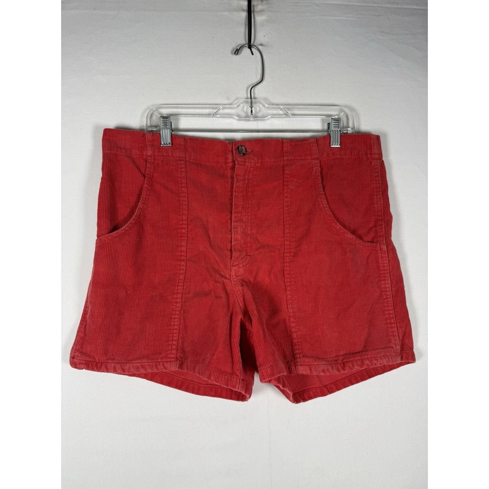 VTG 80s Weeds Corduroy Shorts Mens 38 (36) Red Surf Skate Classic Retro Beach 4"
